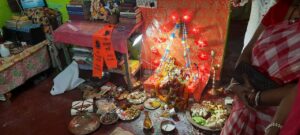 Participated in Kali Puja in one such Puja in Bhowanipore