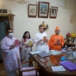 At Belur Math with Swami Suvirananda Ji
