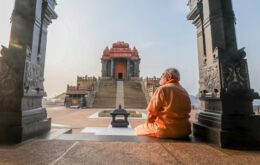 Having spent quiet hours on the sacred Vivekananda Rock at land’s end in Kanyakumari, where the three oceans meet and where stands the ancient temple dedicated to Bhagavati Kumari Amman, PM Modi expressed his innermost thoughts for India and her future. (PTI)